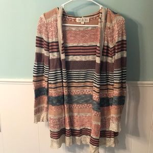 Small pink rose sweater